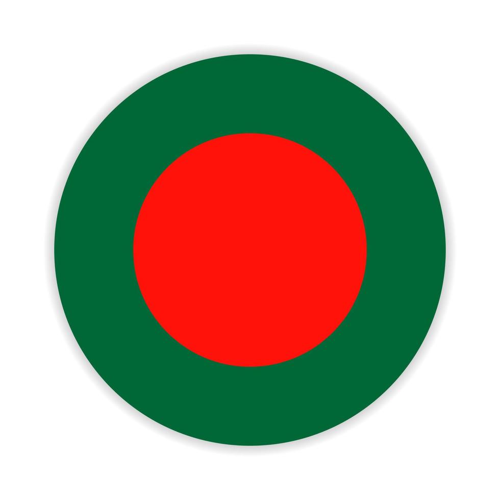 Runde Flagge von Bangladesch. Vektor-Illustration. vektor