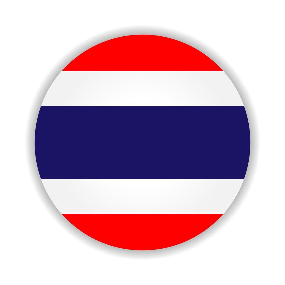 Runde Flagge von Thailand. Vektor-Illustration. vektor