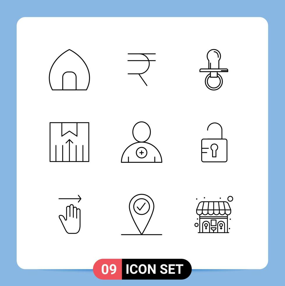 9 universell översikt tecken symboler av Följ frakt tjänster nippel logistisk barn redigerbar vektor design element