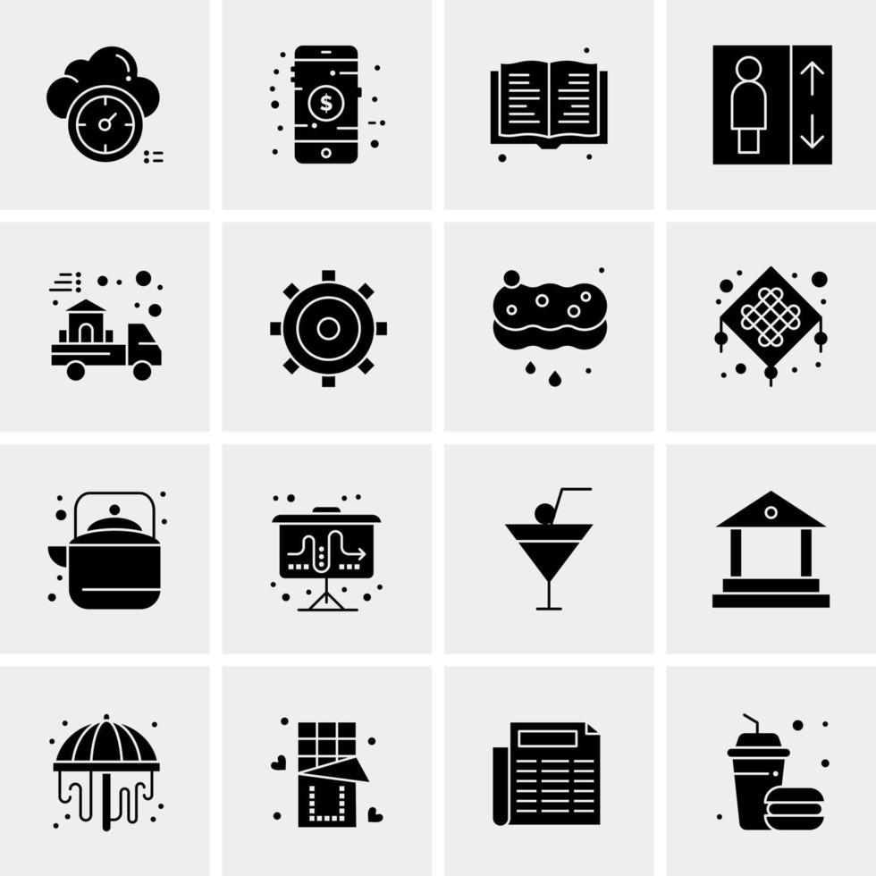 16 universell företag ikoner vektor kreativ ikon illustration till använda sig av i webb och mobil relaterad projekt