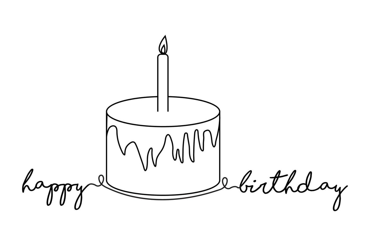 alles Gute zum Geburtstag Kuchen Stock Illustration vektor