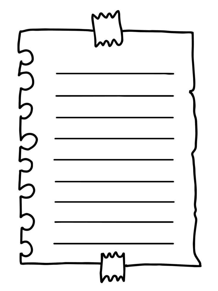 skriva ut design hand dragen illustration översikt anteckningsbok etiketter vektor