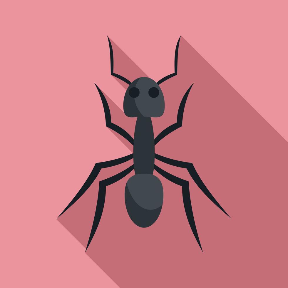 Fauna-Ameisen-Ikone, flacher Stil vektor