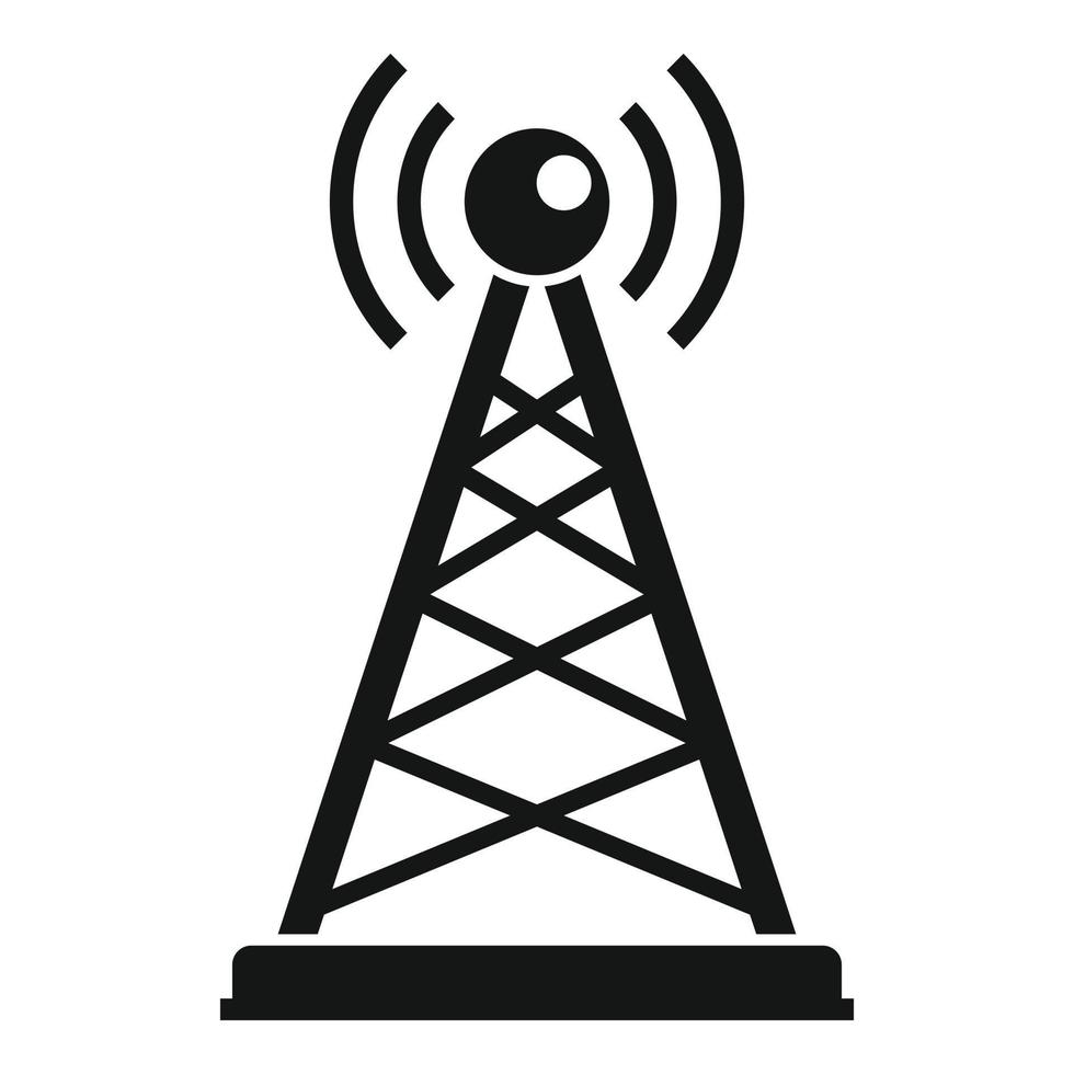 Podcast-Turm-Symbol, einfacher Stil vektor