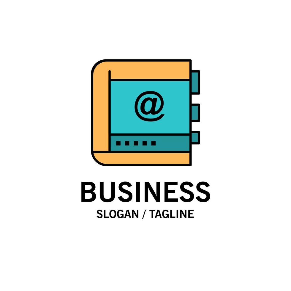buch geschäft kontakt kontakte internet telefon telefon business logo vorlage flache farbe vektor
