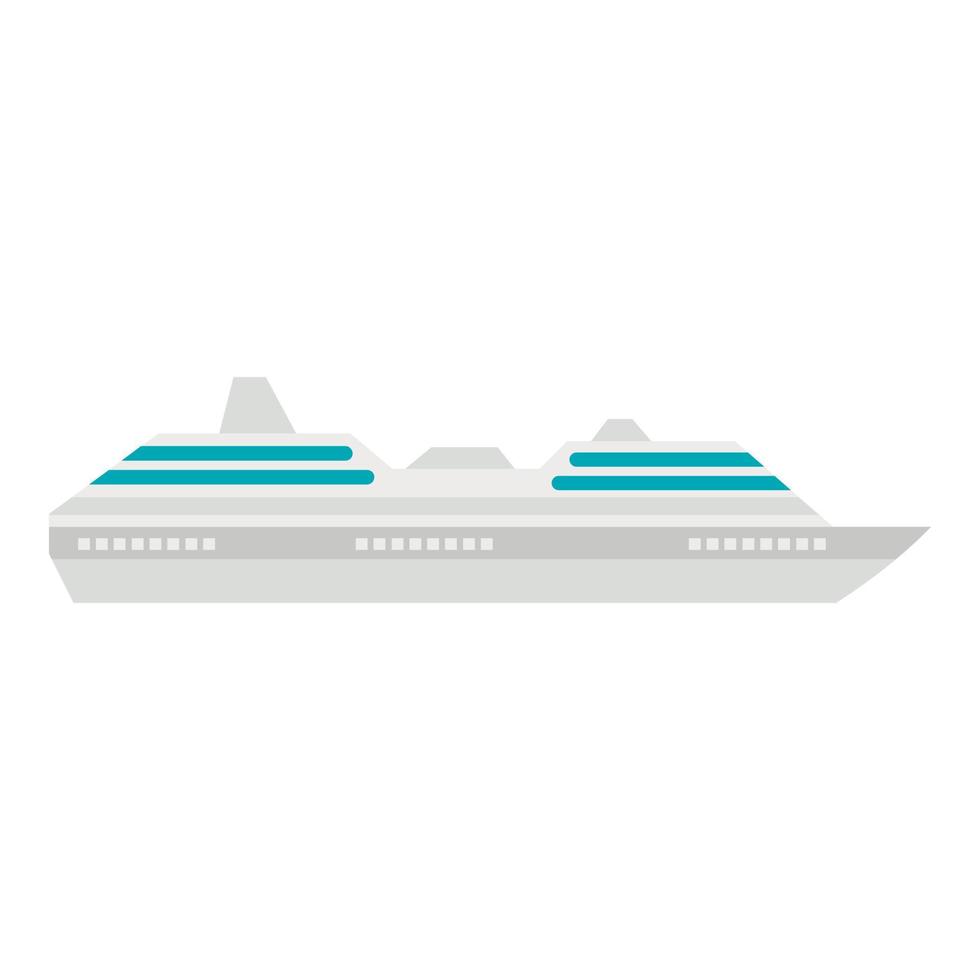 Yacht ikon, platt stil vektor