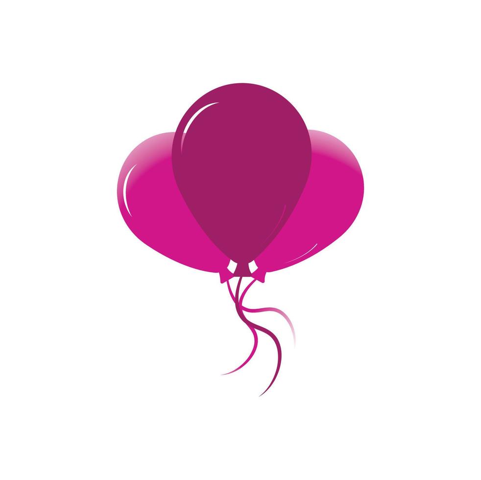 ballonglogotypdesign. lycka logotyp koncept. firande luftballongsymbol. vektor