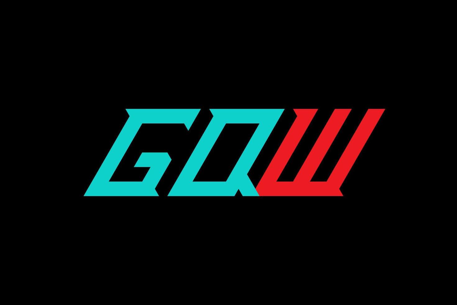 gqw-Buchstaben- und Alphabet-Logo-Design vektor