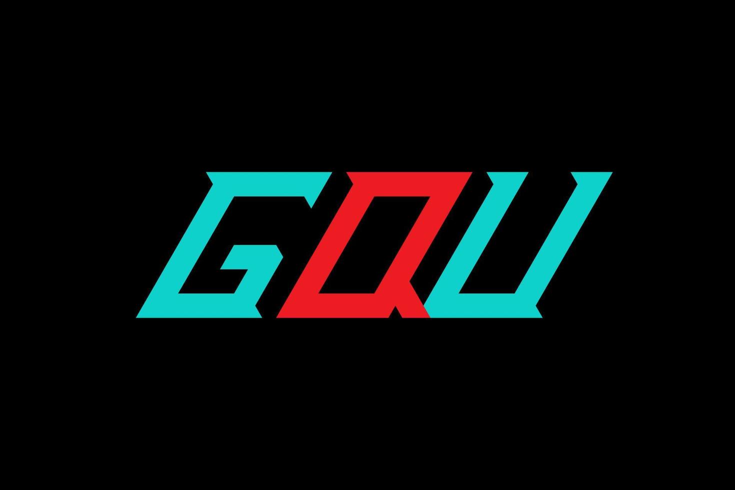 gqu-Buchstaben- und Alphabet-Logo-Design vektor