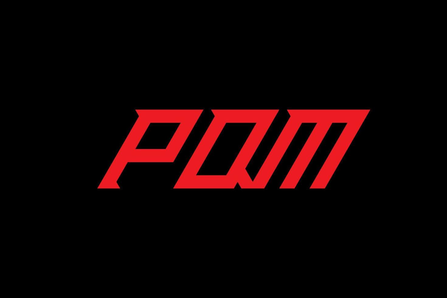 pqm brev och alfabet logotyp design vektor