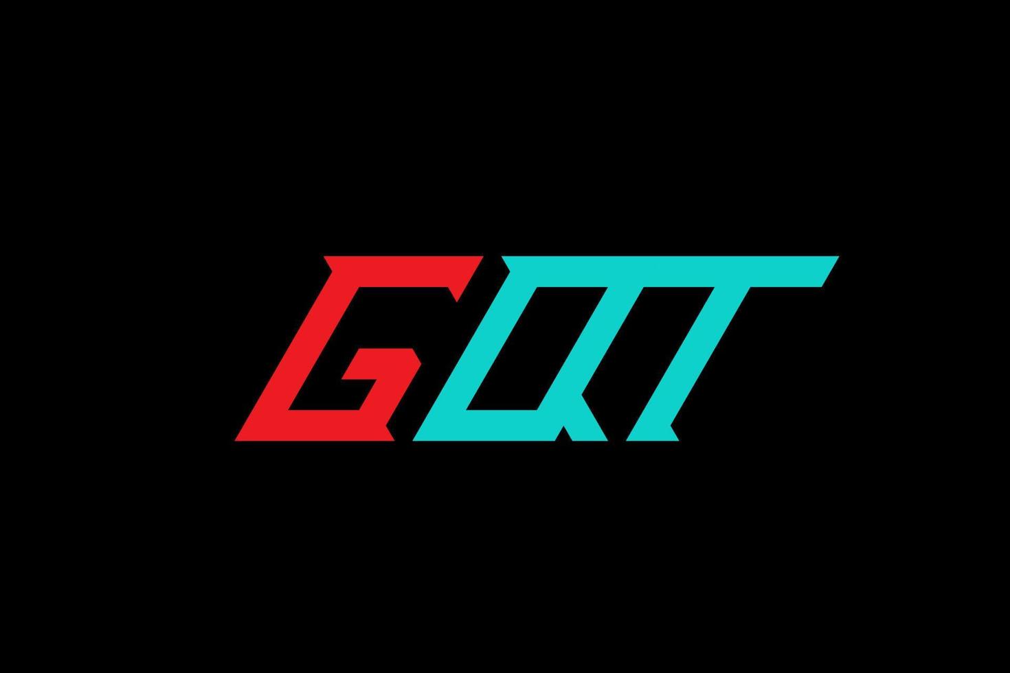 gqt-Buchstaben- und Alphabet-Logo-Design vektor