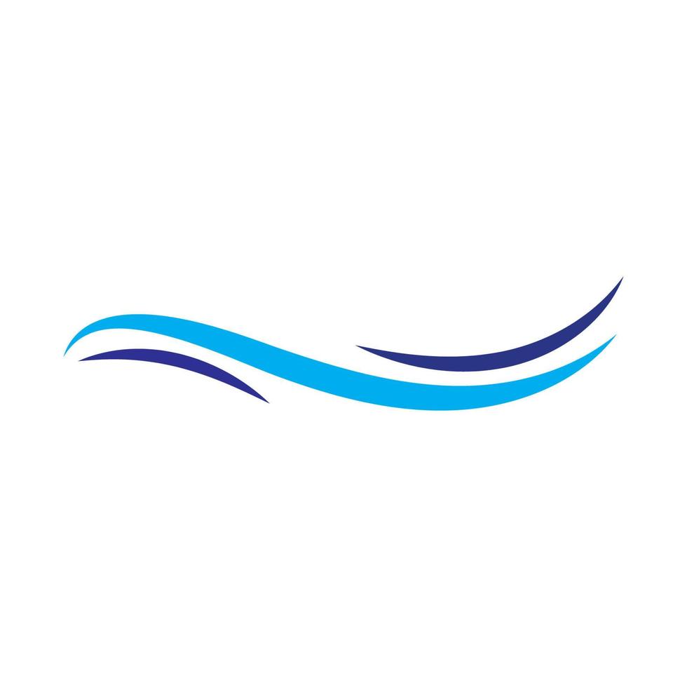 Wasserwellen-Logo-Design vektor