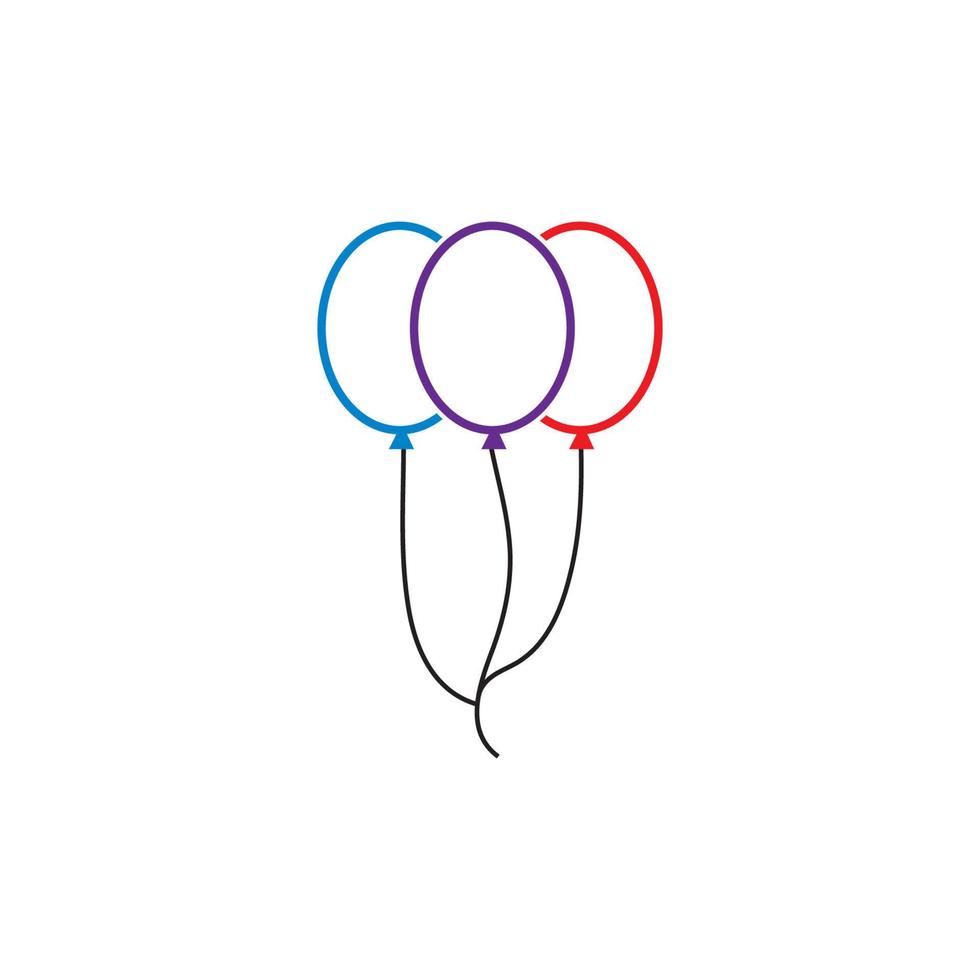 fliegender Ballonvektor vektor