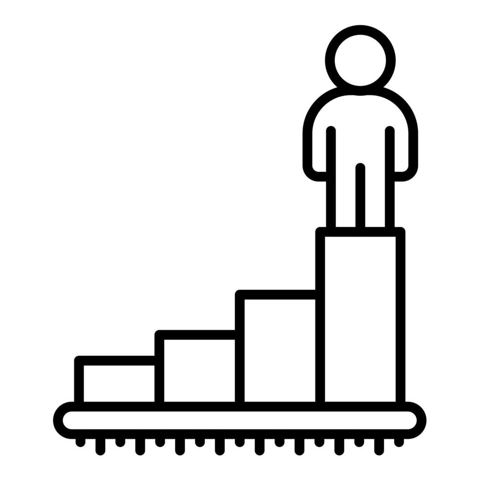 Symbol für persönliche Entwicklungslinie vektor