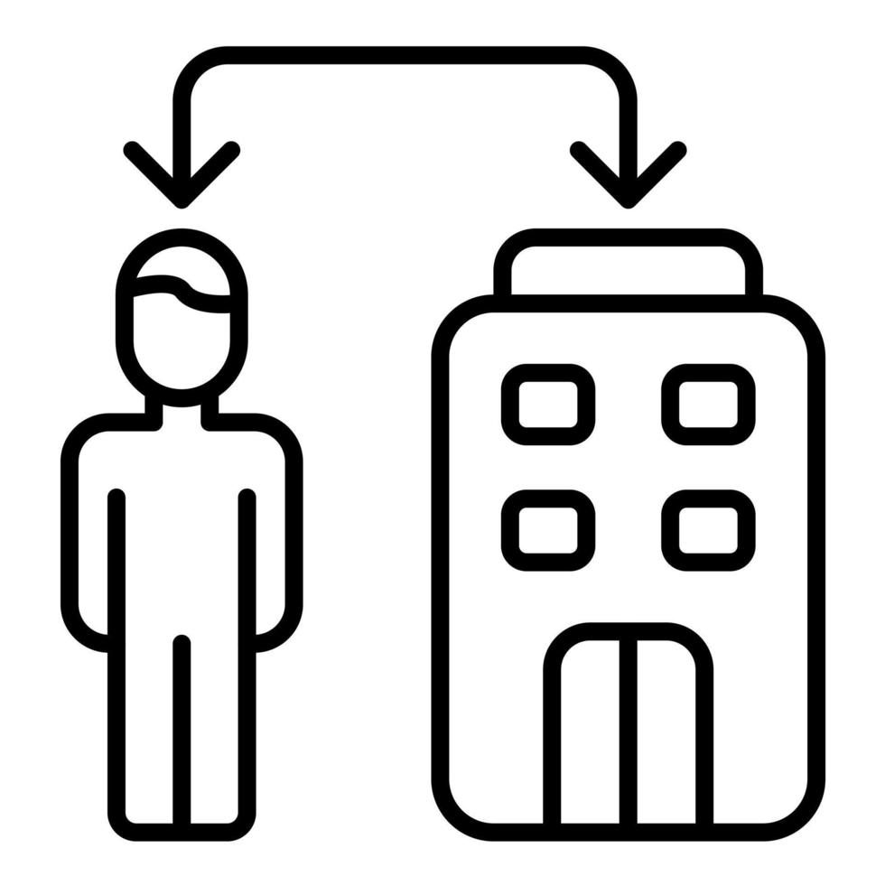 Business-to-Consumer-Liniensymbol vektor