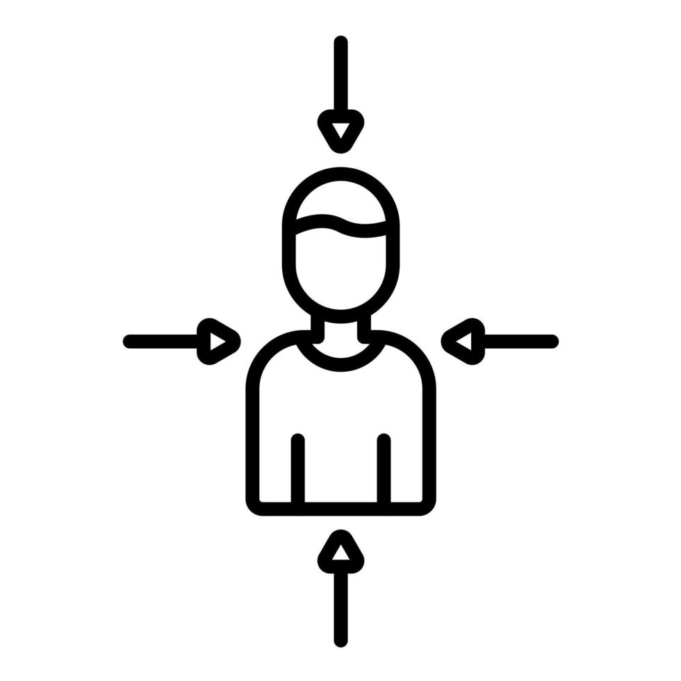 Symbol für benutzerzentrierte Designlinie vektor