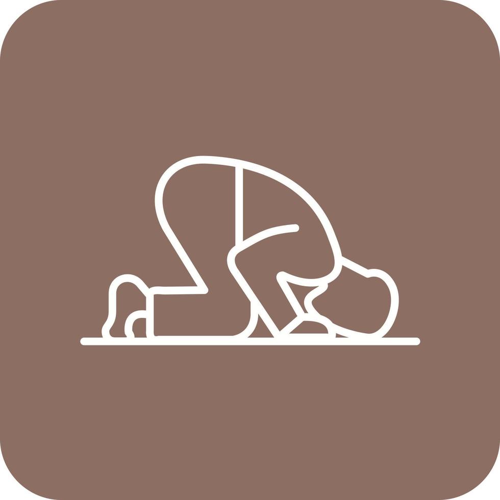 Sujud-Linie runde Ecke Hintergrundsymbole vektor