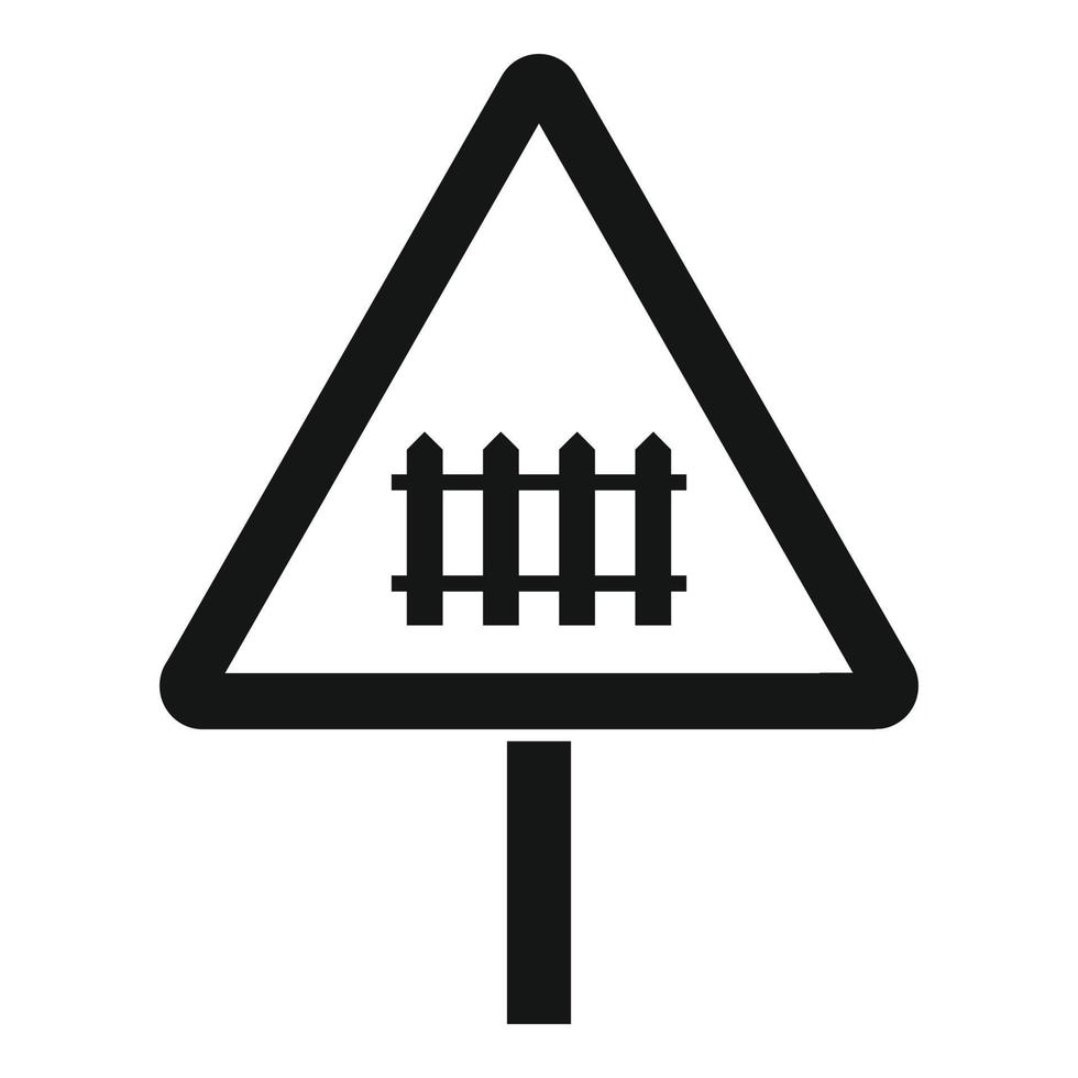 Eisenbahnzeichen-Symbol, einfacher Stil vektor