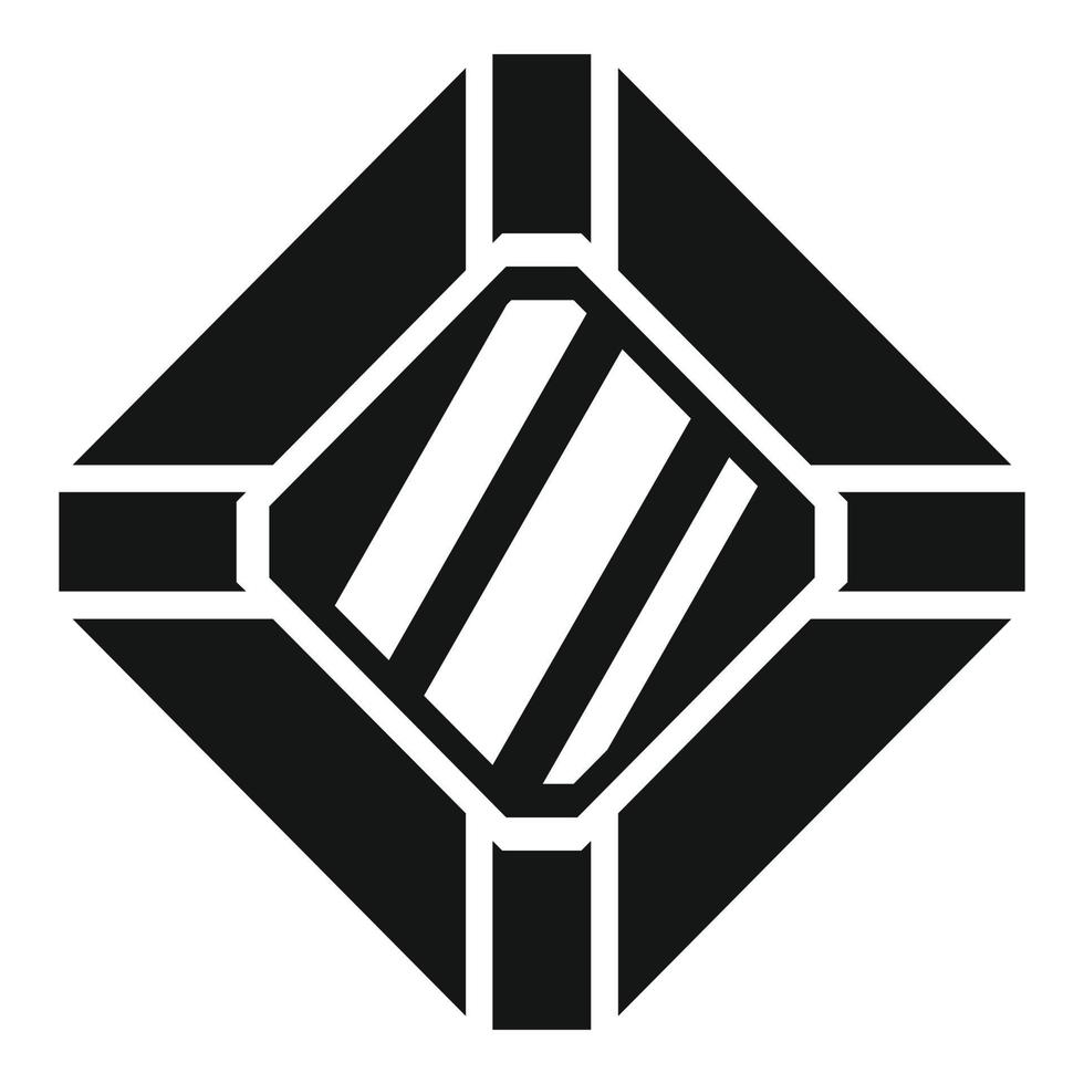 Rubin-Symbol von oben, einfacher Stil vektor