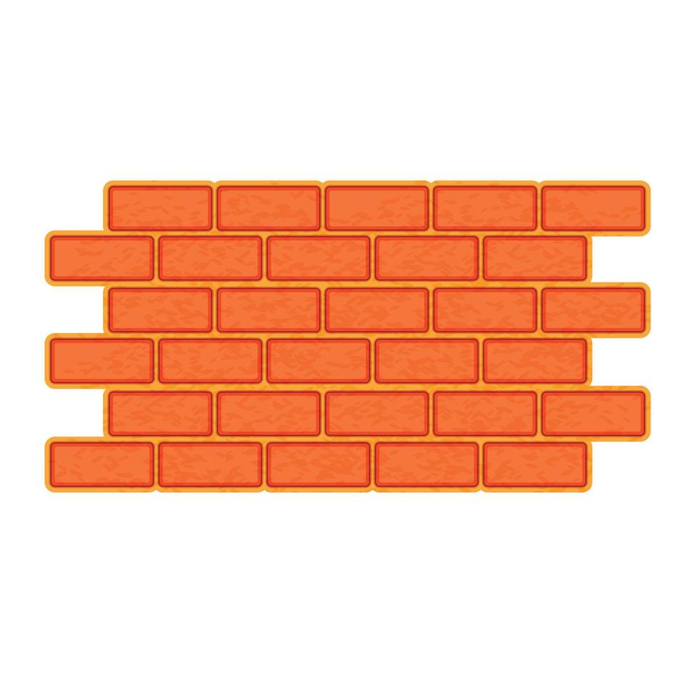 Backsteinmauer-Symbol, flacher Stil vektor
