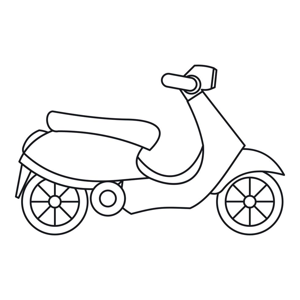 Scooter-Symbol, Umrissstil vektor