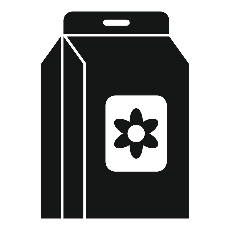 blomma kompost ikon, enkel stil vektor