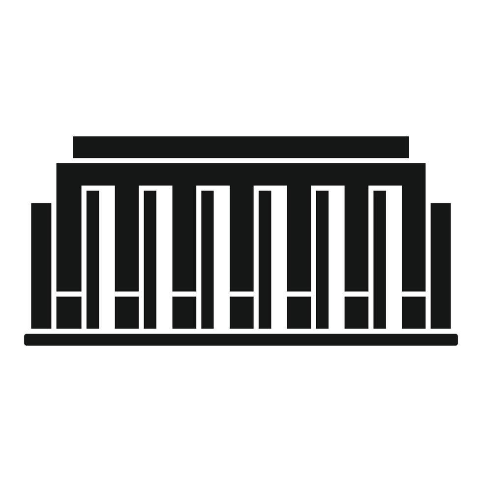 parlament konstruktion ikon, enkel stil vektor