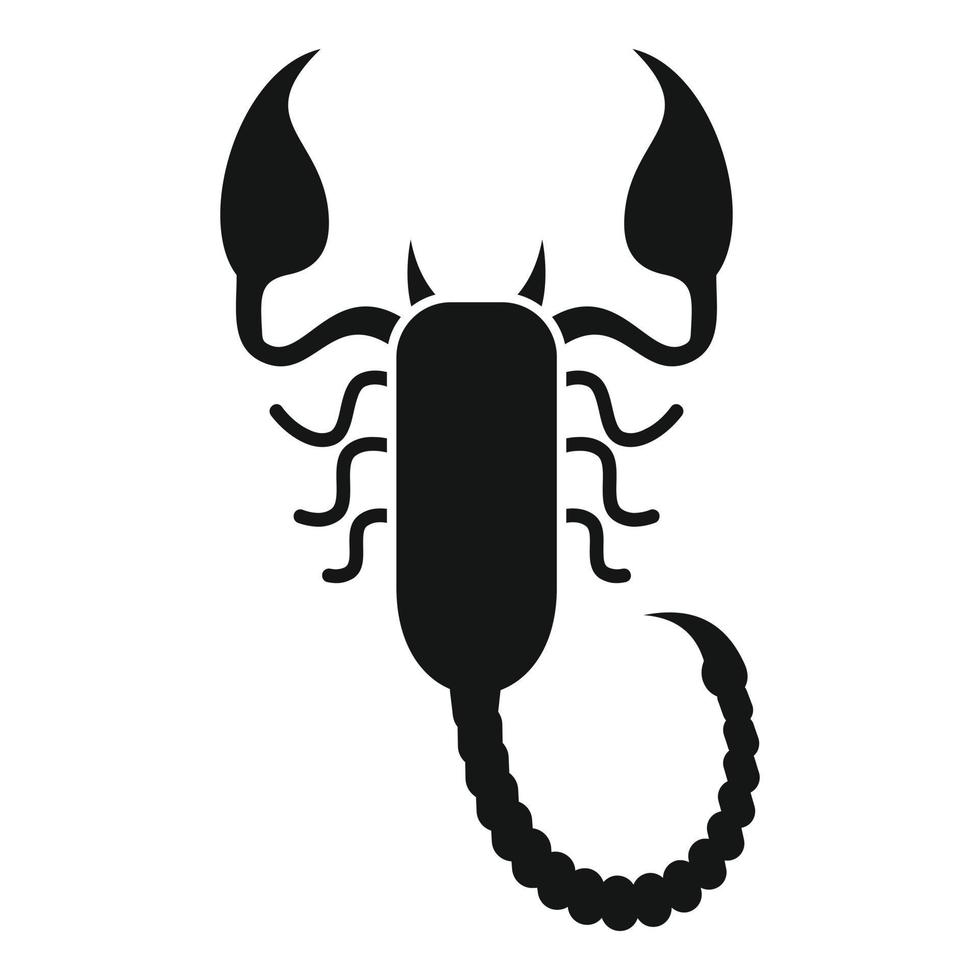 Skorpion-Angriffssymbol, einfacher Stil vektor
