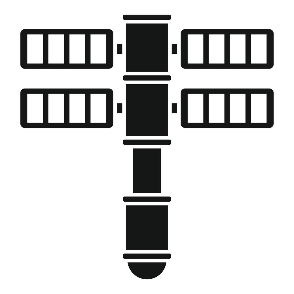 Rakete Raumstation Symbol einfacher Vektor. moderner internationaler Raum vektor