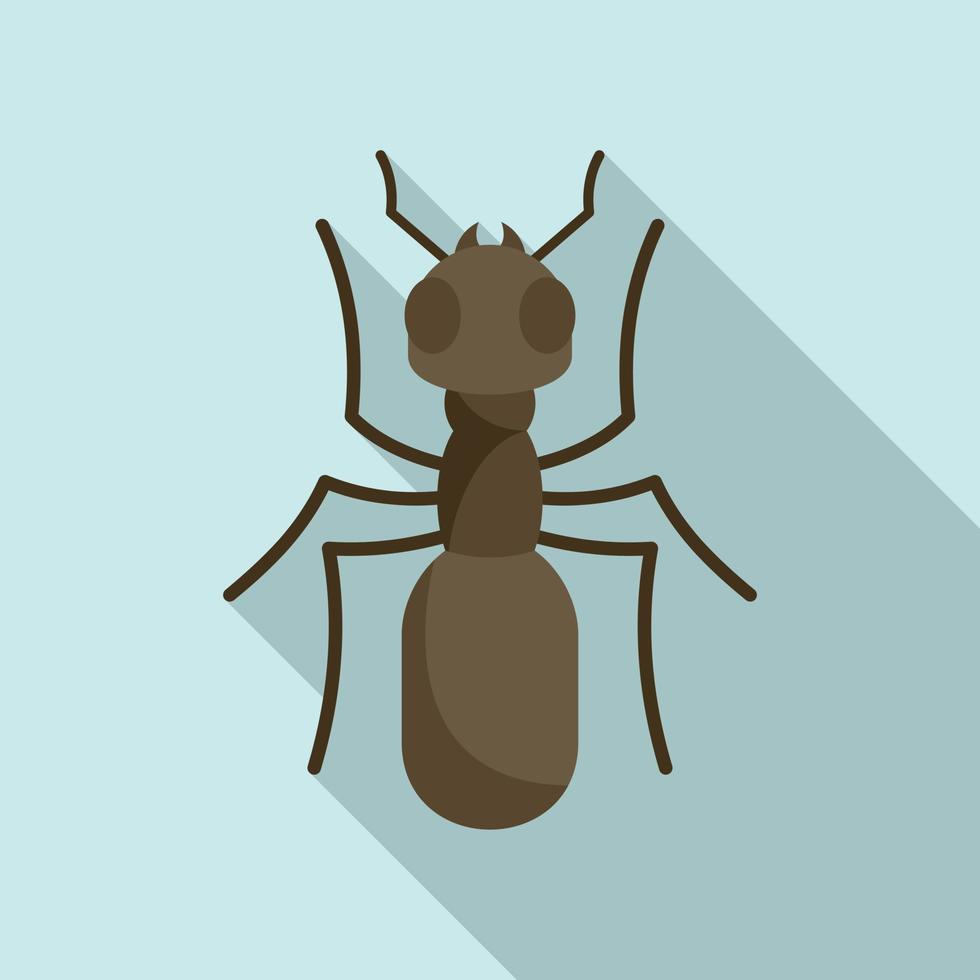 Insekten-Ameisen-Symbol, flacher Stil vektor