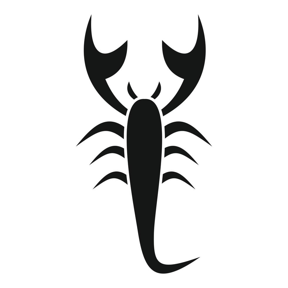 Skorpion-Tropensymbol, einfacher Stil vektor
