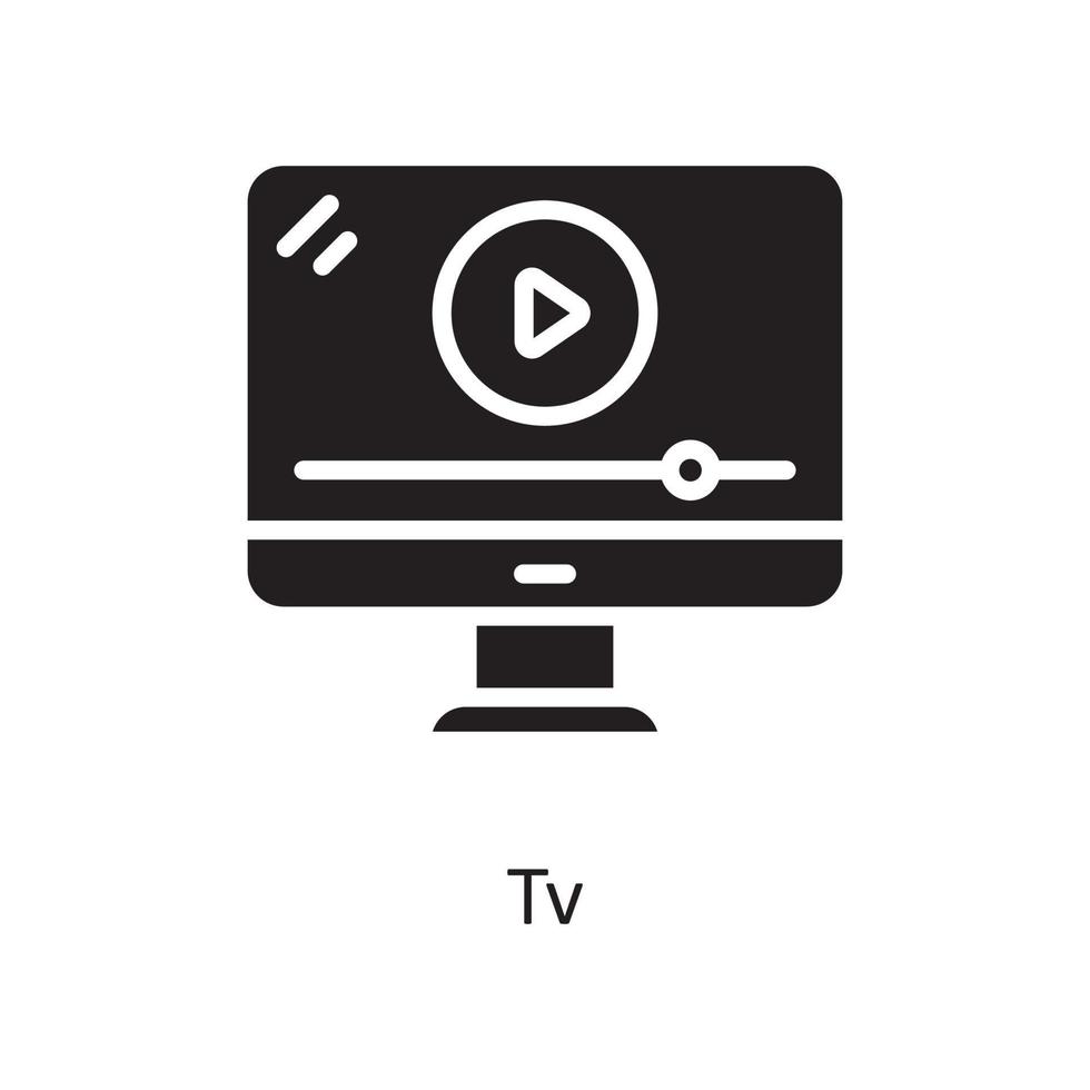 TV vektor fast ikon design illustration. hushållning symbol på vit bakgrund eps 10 fil