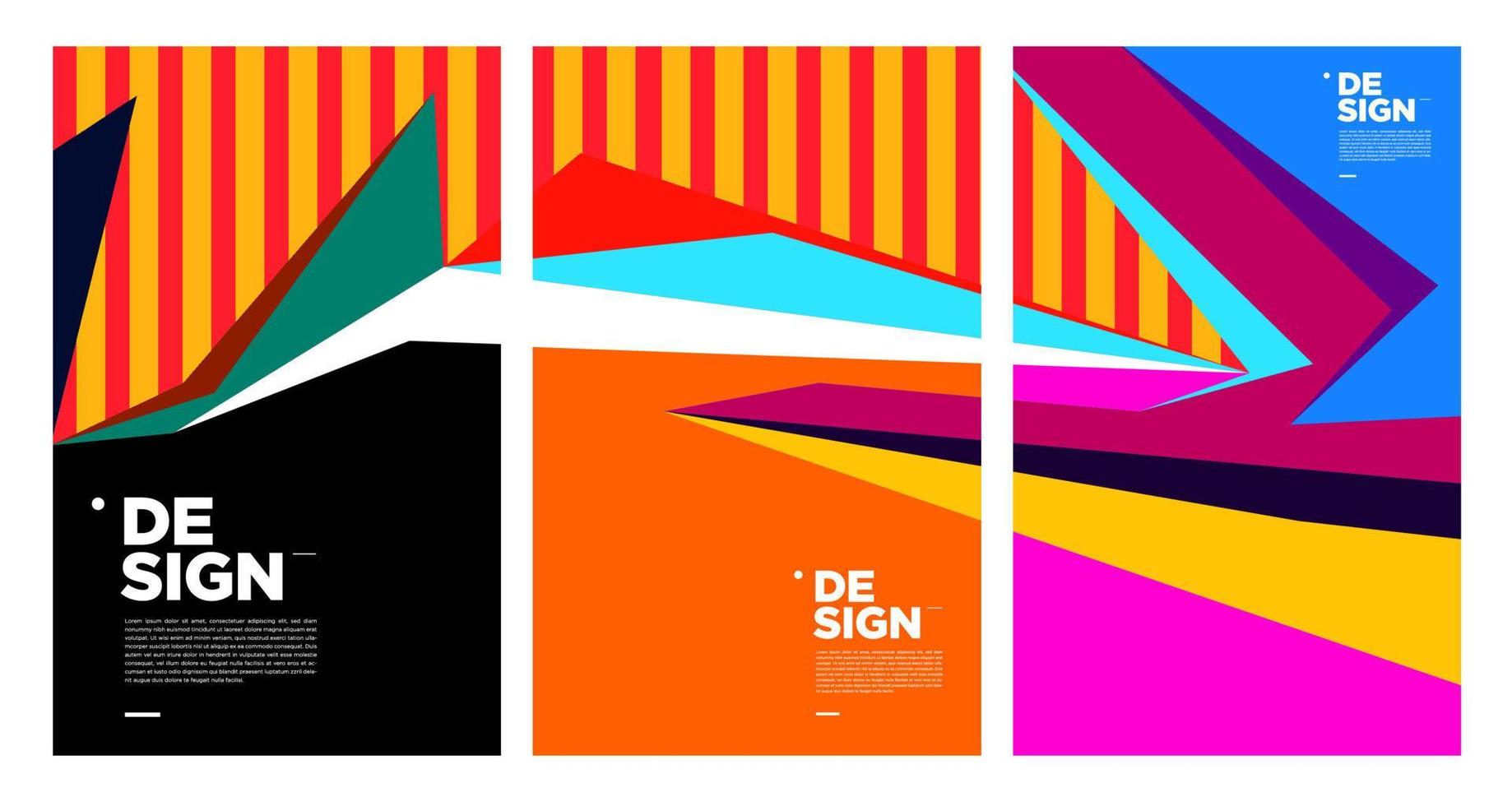 farbenfrohe abstrakte Bannervorlage mit Dummy-Text für Webdesign, Zielseite, Social-Media-Story und Druckmaterial vektor