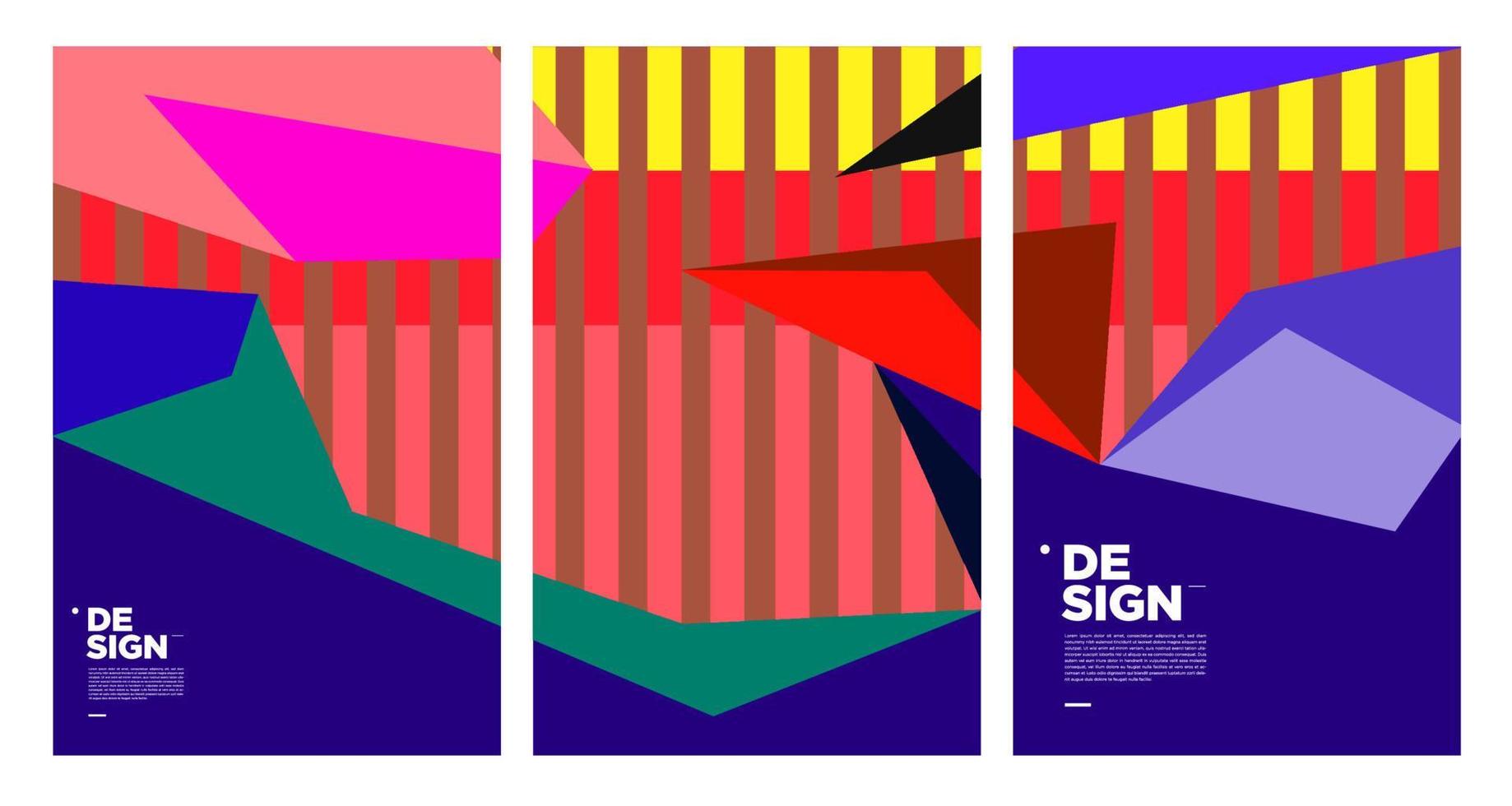farbenfrohe abstrakte Bannervorlage mit Dummy-Text für Webdesign, Zielseite, Social-Media-Story und Druckmaterial vektor