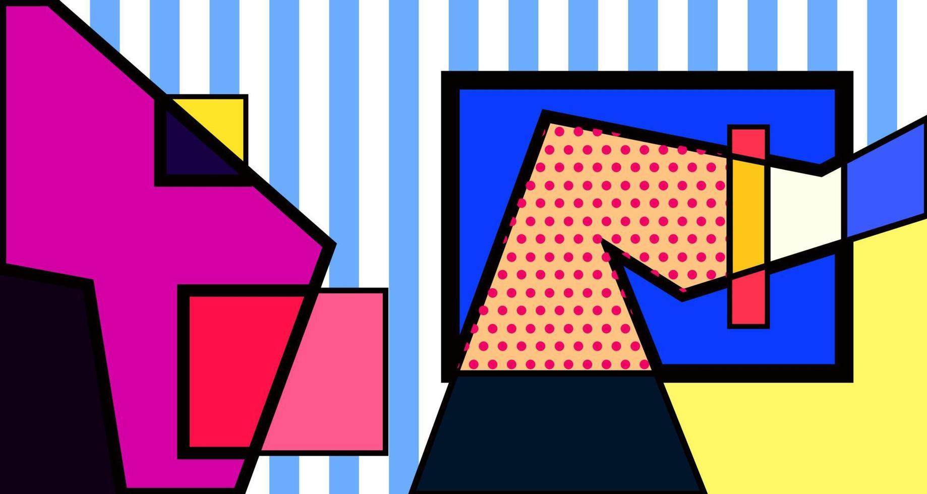 Vektor bunte abstrakte geometrische Kunst Illustration Design Banner