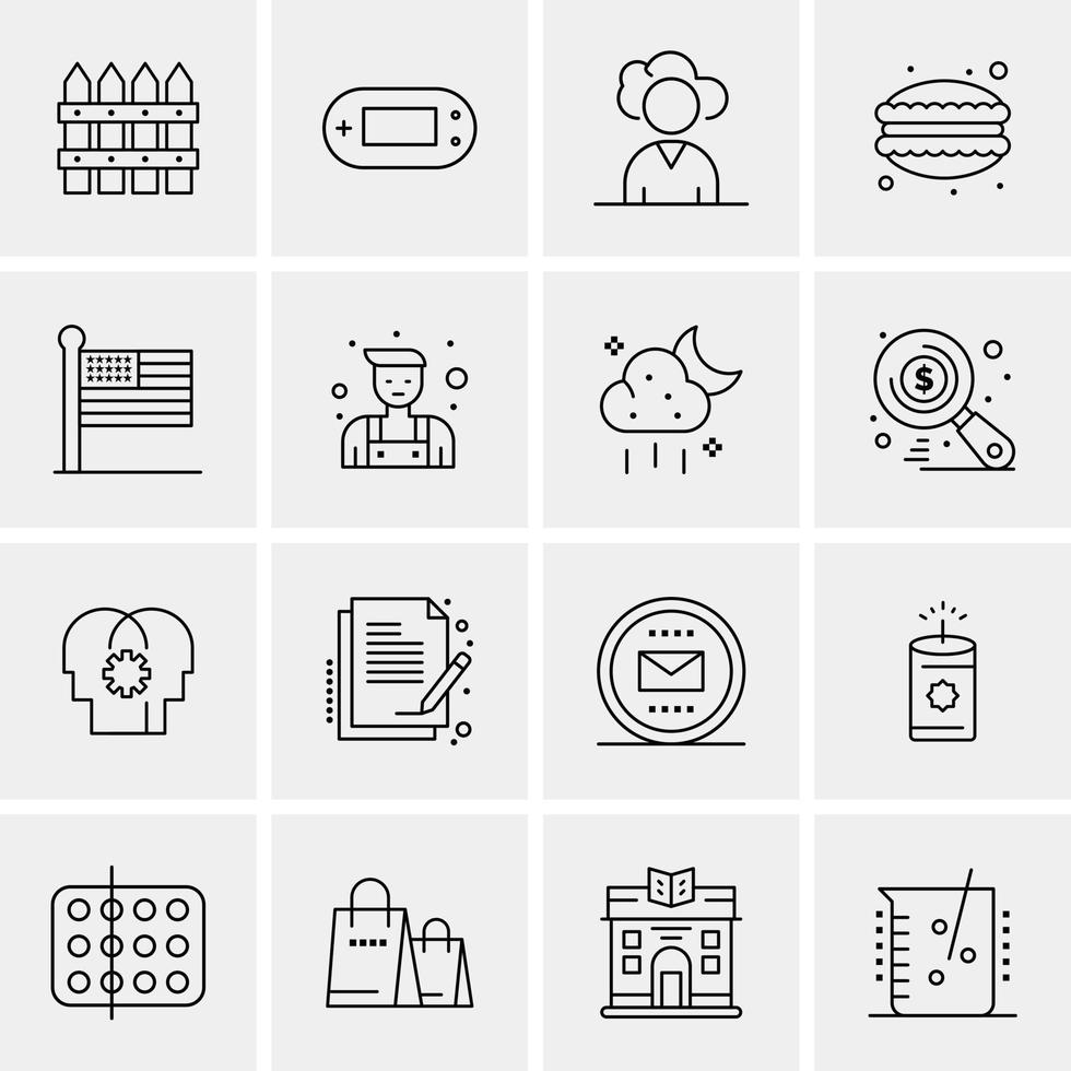 16 universelle Business-Icons Vektor kreative Icon-Illustration zur Verwendung in Web- und Mobilprojekten