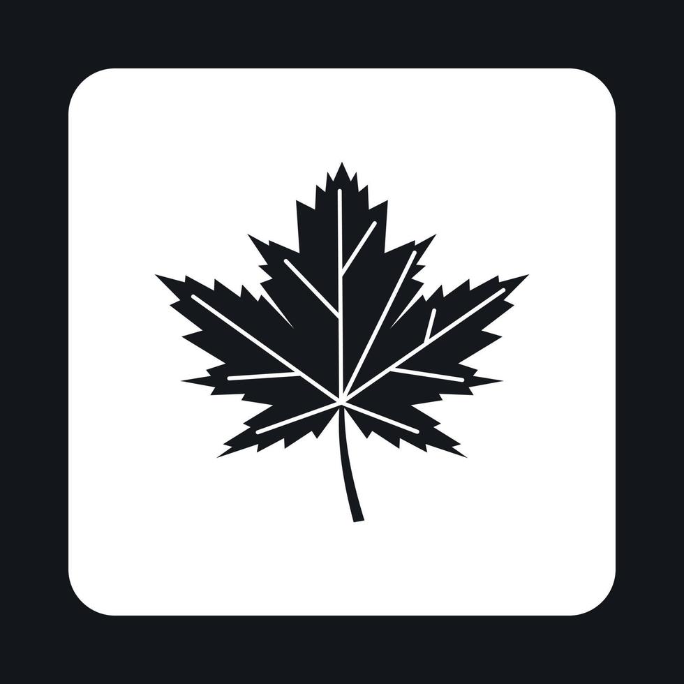 Herbstblatt-Symbol, einfacher Stil vektor