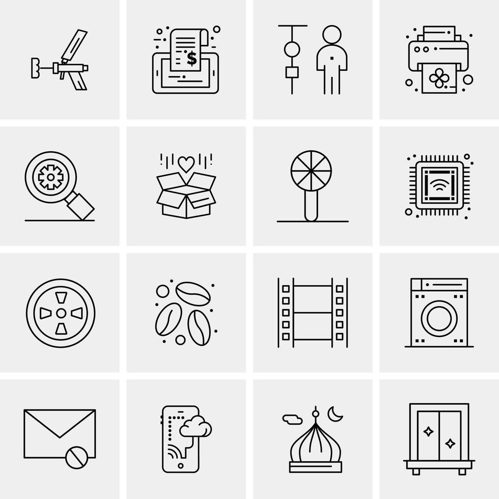 16 universelle Business-Icons Vektor kreative Icon-Illustration zur Verwendung in Web- und Mobilprojekten