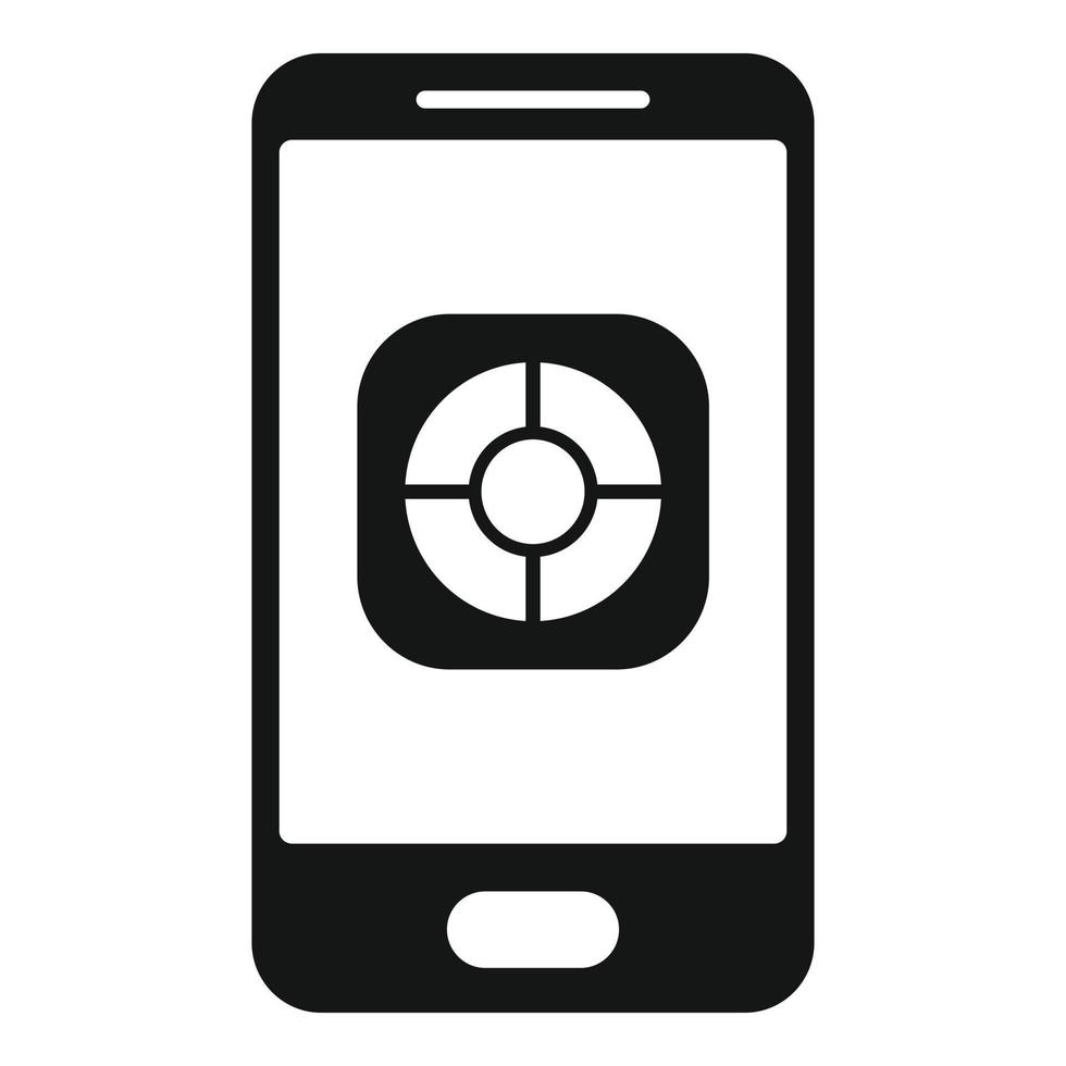 Smartphone-Fernbedienungssymbol, einfacher Stil vektor