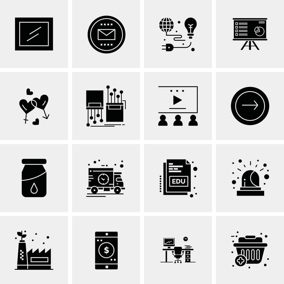 16 universelle Business-Icons Vektor kreative Icon-Illustration zur Verwendung in Web- und Mobilprojekten