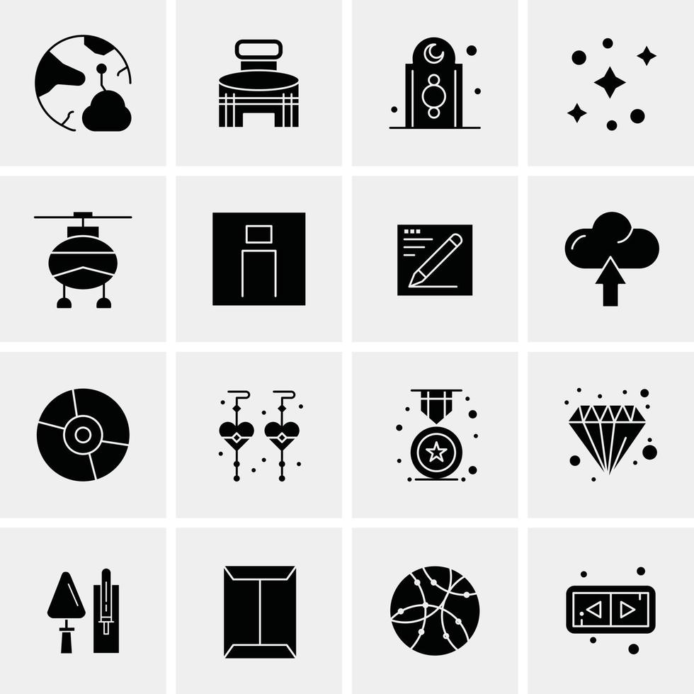 16 universelle Business-Icons Vektor kreative Icon-Illustration zur Verwendung in Web- und Mobilprojekten