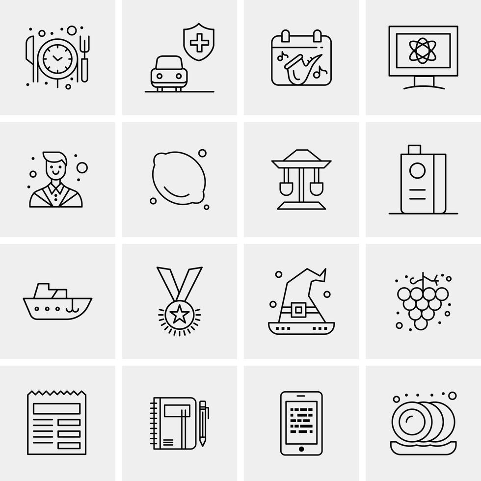 16 universelle Business-Icons Vektor kreative Icon-Illustration zur Verwendung in Web- und Mobilprojekten