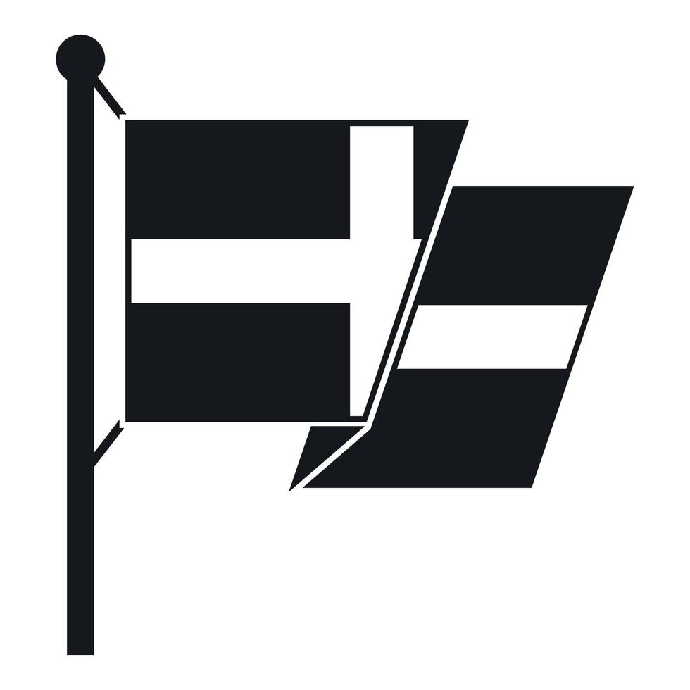 Flagge von Schweden Symbol, einfachen Stil vektor