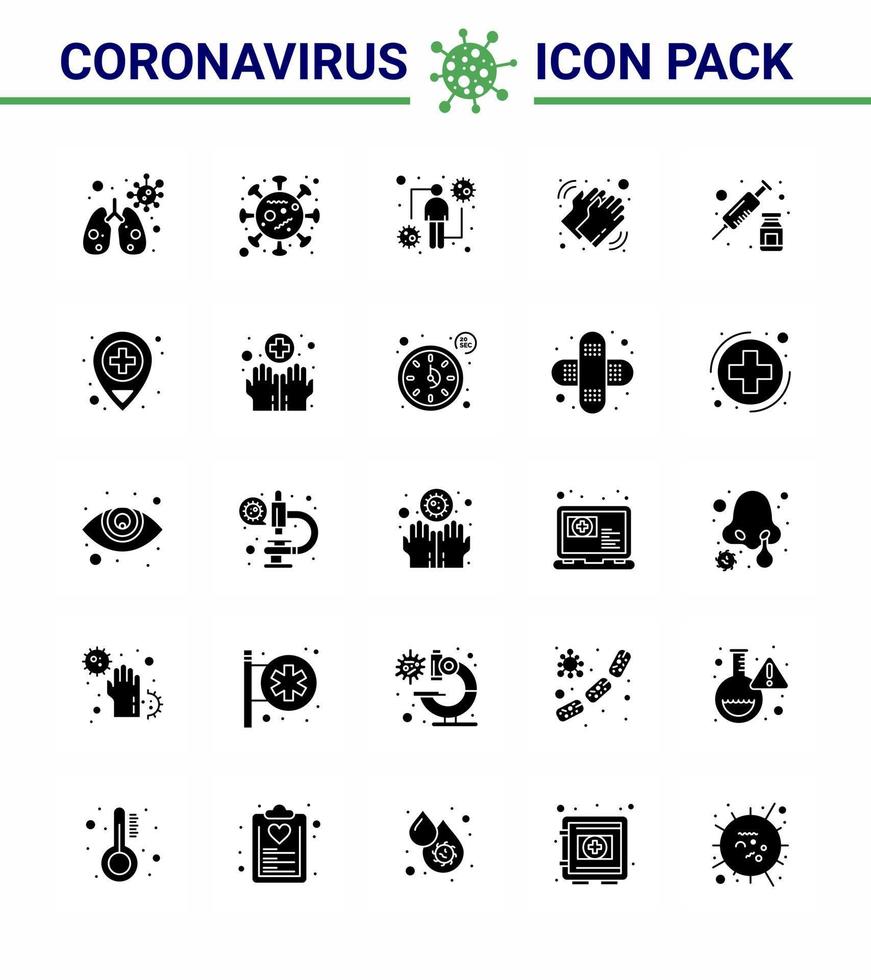 coronavirus 2019-nCoV covid19 förebyggande ikon uppsättning läkemedel torr värd tvättning händer viral coronavirus 2019 nov sjukdom vektor design element