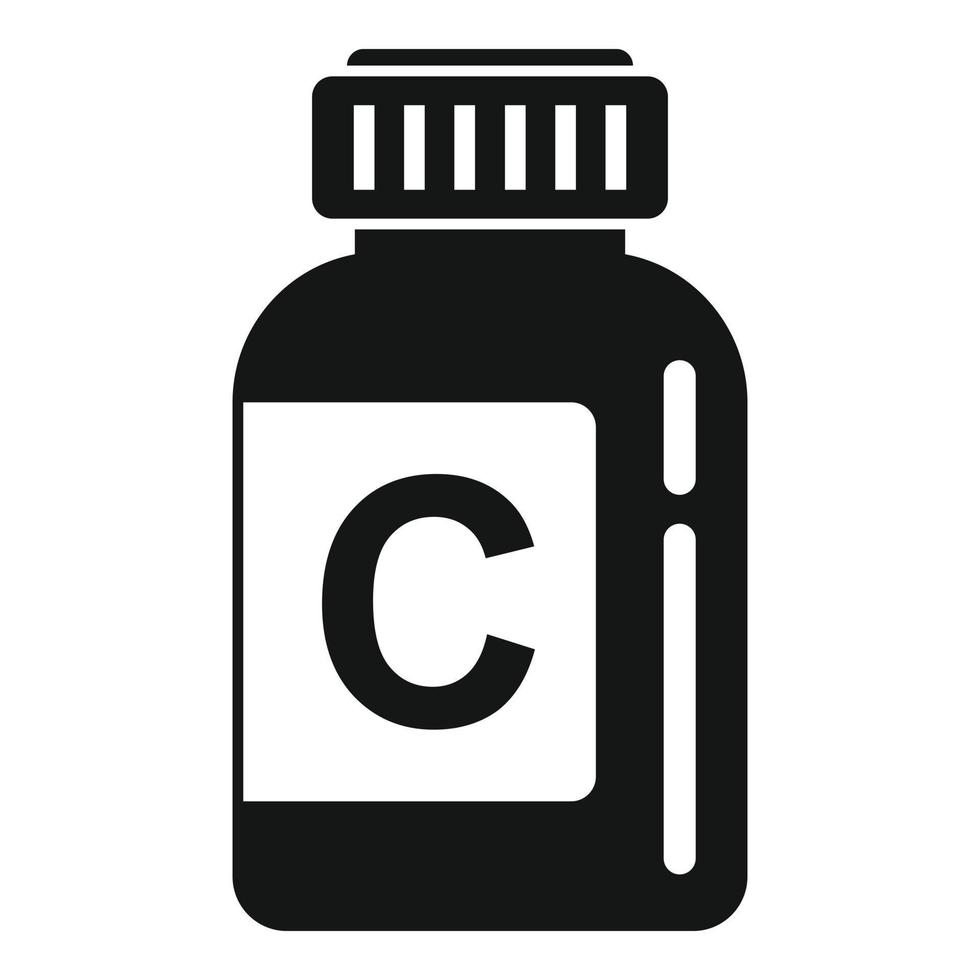 amning vitaminer ikon, enkel stil vektor