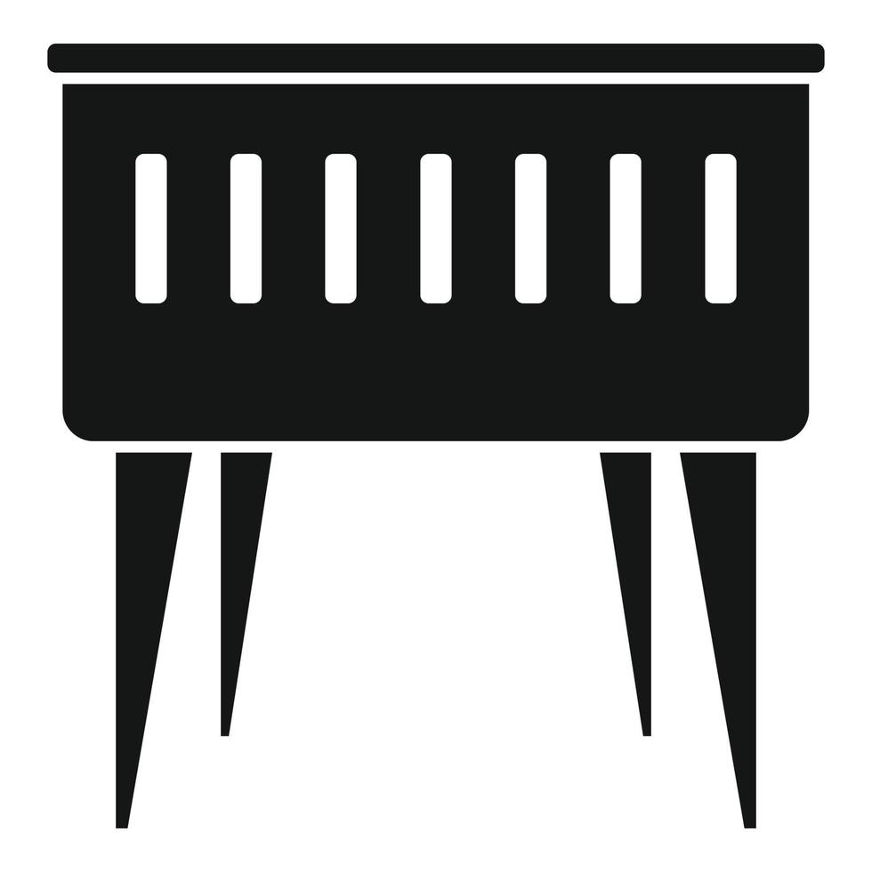 Wurstbrazier-Symbol, einfacher Stil vektor