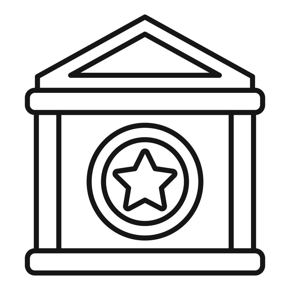 Token-Bank-Symbol-Umrissvektor. Geld-Blockchain vektor