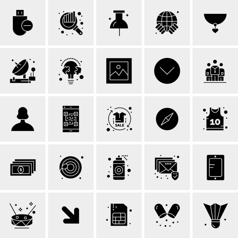 25 universelle Business-Icons Vektor kreative Icon-Illustration zur Verwendung in Web- und Mobilprojekten