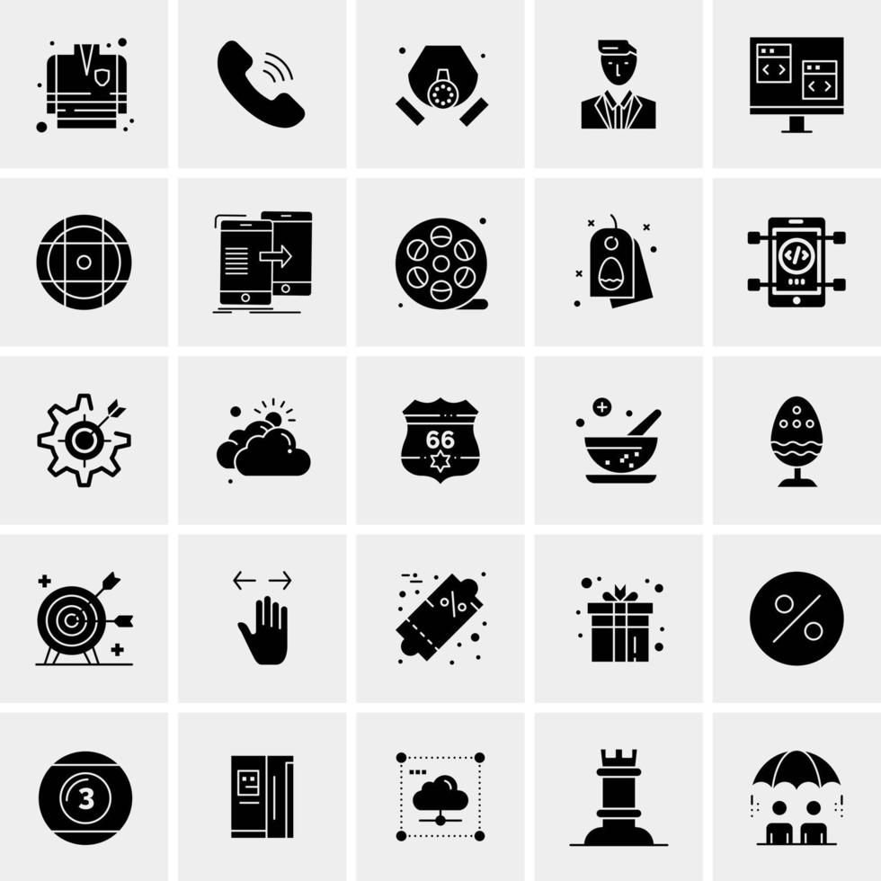 25 universelle Business-Icons Vektor kreative Icon-Illustration zur Verwendung in Web- und Mobilprojekten