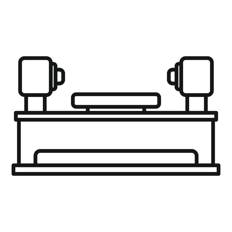 Symbol für Drehmaschinenausrüstung, Umrissstil vektor